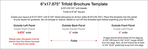 6x18 Wide Trifold Brochure Guidelines