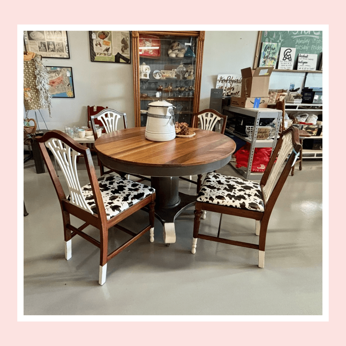 Cow Print Western Style Table
