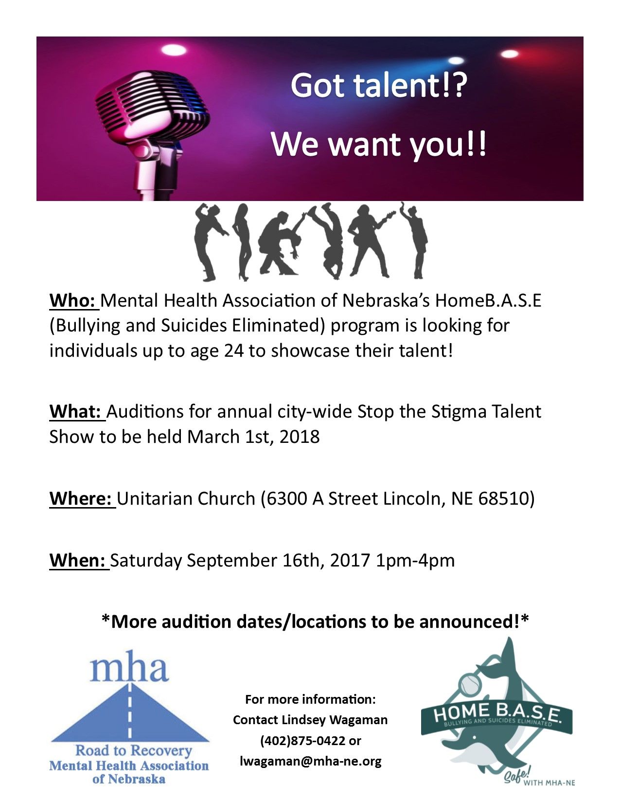 AUDITIONS for youth talent showcase!
