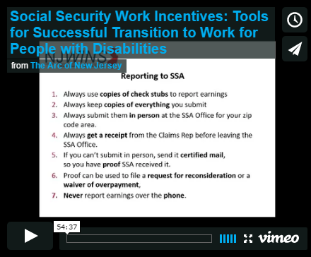 Social Security Work Incentives: Tools for Successful Transition to Work for People with Disabilities