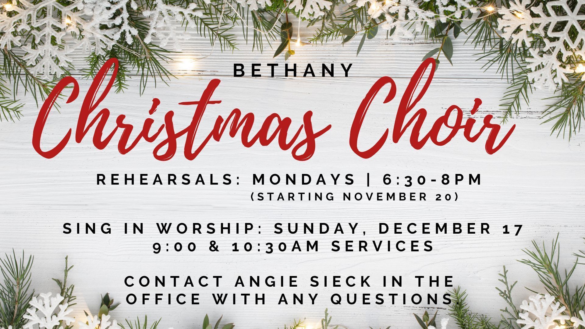 Bethany Christmas Choir