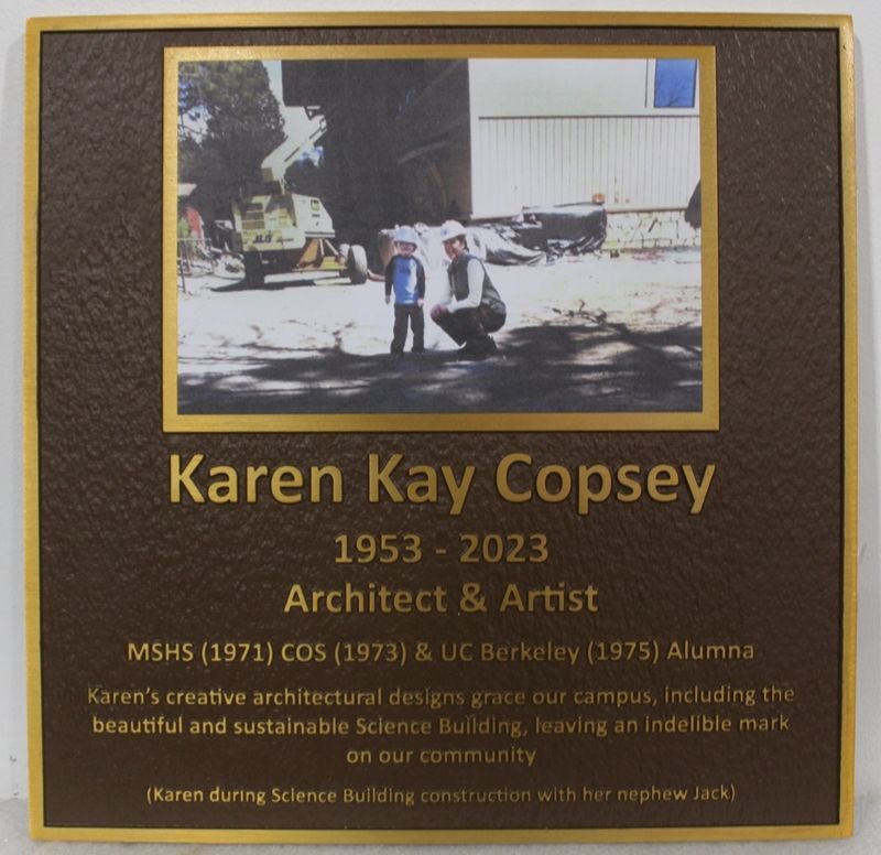 ZP-1241 - Memorial Plaque for "Karen Kay Copsey"