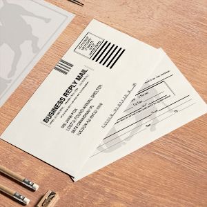 Request an estimate for printing and mailing business reply cards.