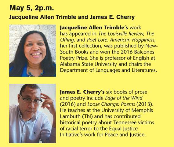 Writers to Readers at the Helen Keller Public Library featuring Jacqueline Allen Trimble and James E. Cherry