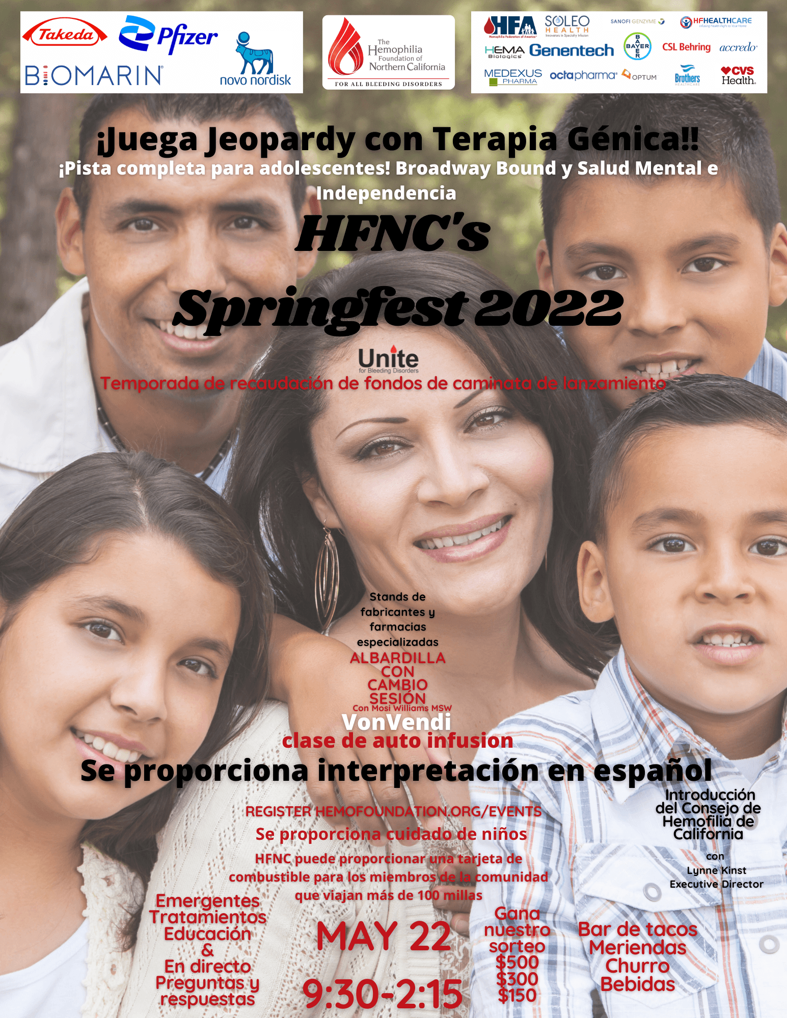 5/22 Springfest para Espanol - Las inscripciones cierran el 19/05!