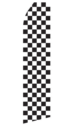 Black and White Checkered Econo Stock Flag