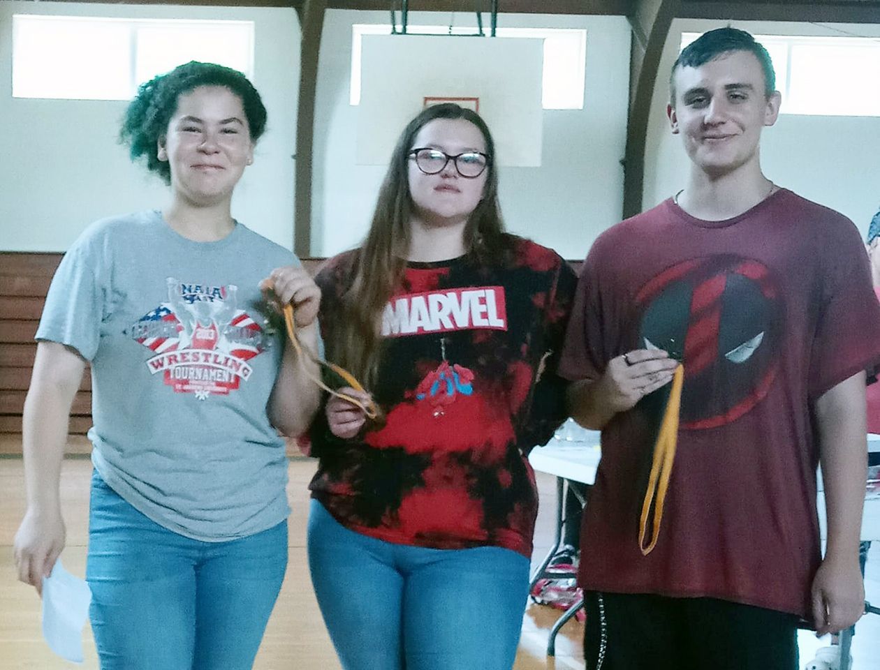 Science Fair winners Amelia Hopkins, Lorelei Hopkins and Wesley Smith