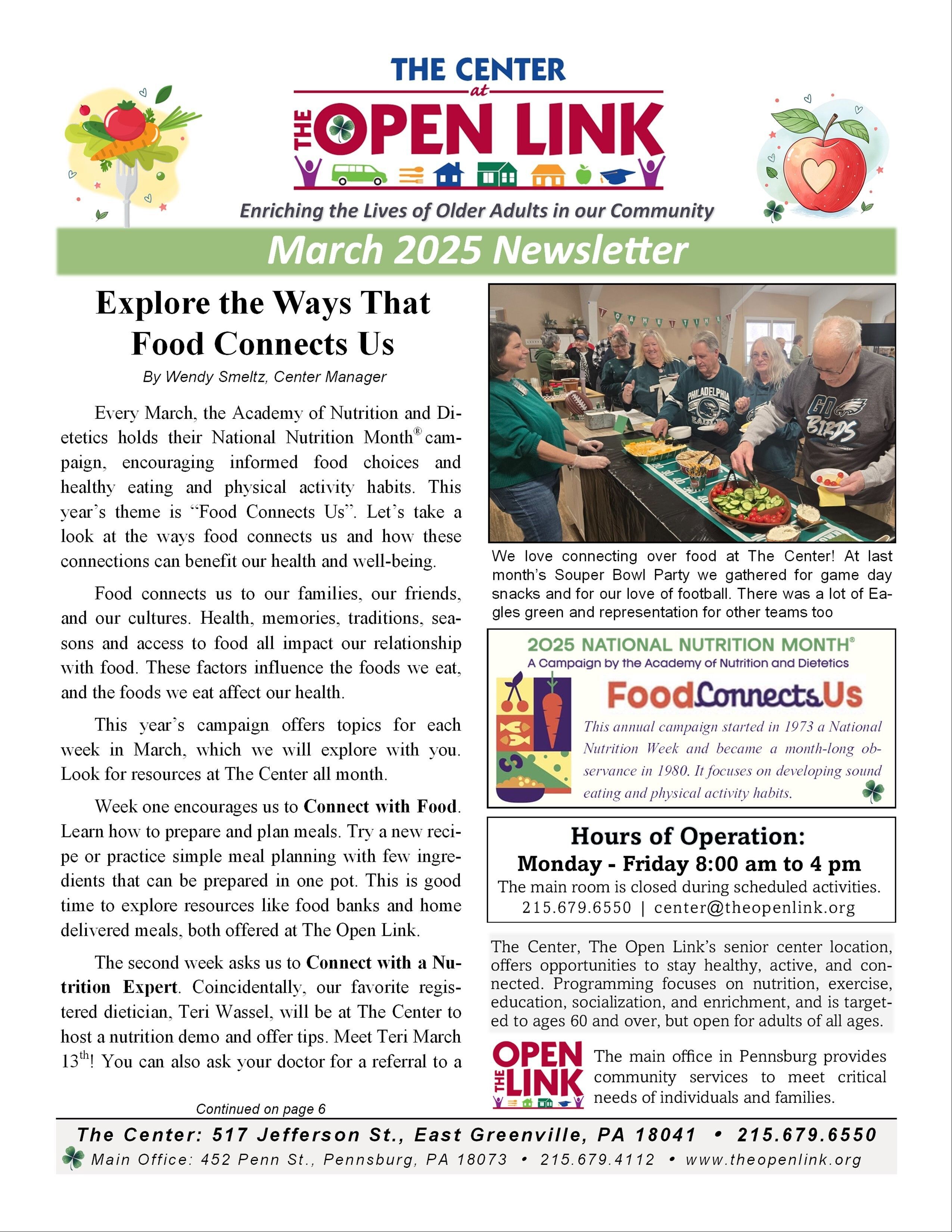 March 2025 Center News