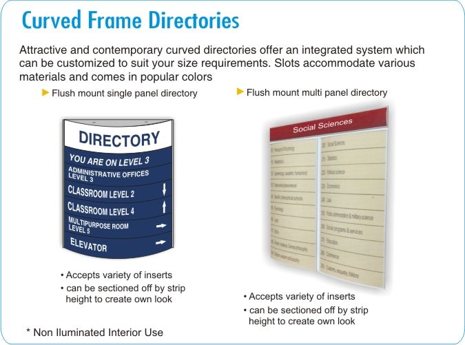 Curved Office Directories