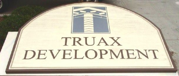 SA28620 - Sign for "Truax Development"  Company with Logo of Pillar as Artwork