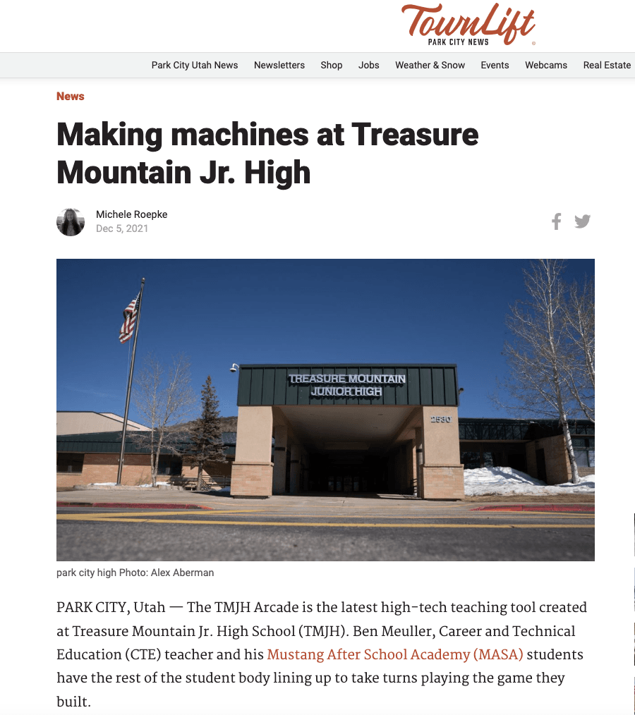 Making Machines at Treasure Mountain Jr. High