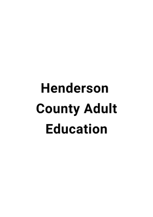Henderson County Adult Education