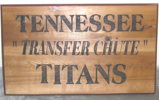 SA28736 - Carved, Engraved Cedar Wood Sign for "Tennessee Titans" Sports Team