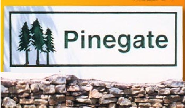 K20016 - Entrance Monument Sign to Pinegate Community, with Pine Tree Art 