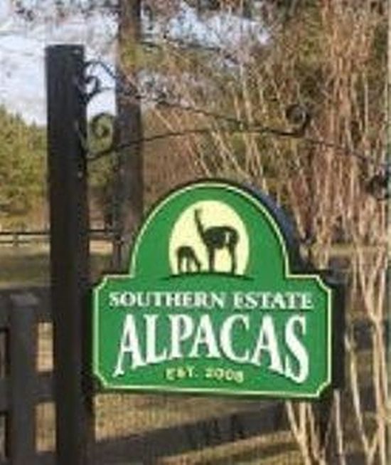 M4746- Cedar Wood 4" x 4" Post with Curved Wrought Iron Scroll Bracket for Hanging HDU Alpaca Farm  Sign