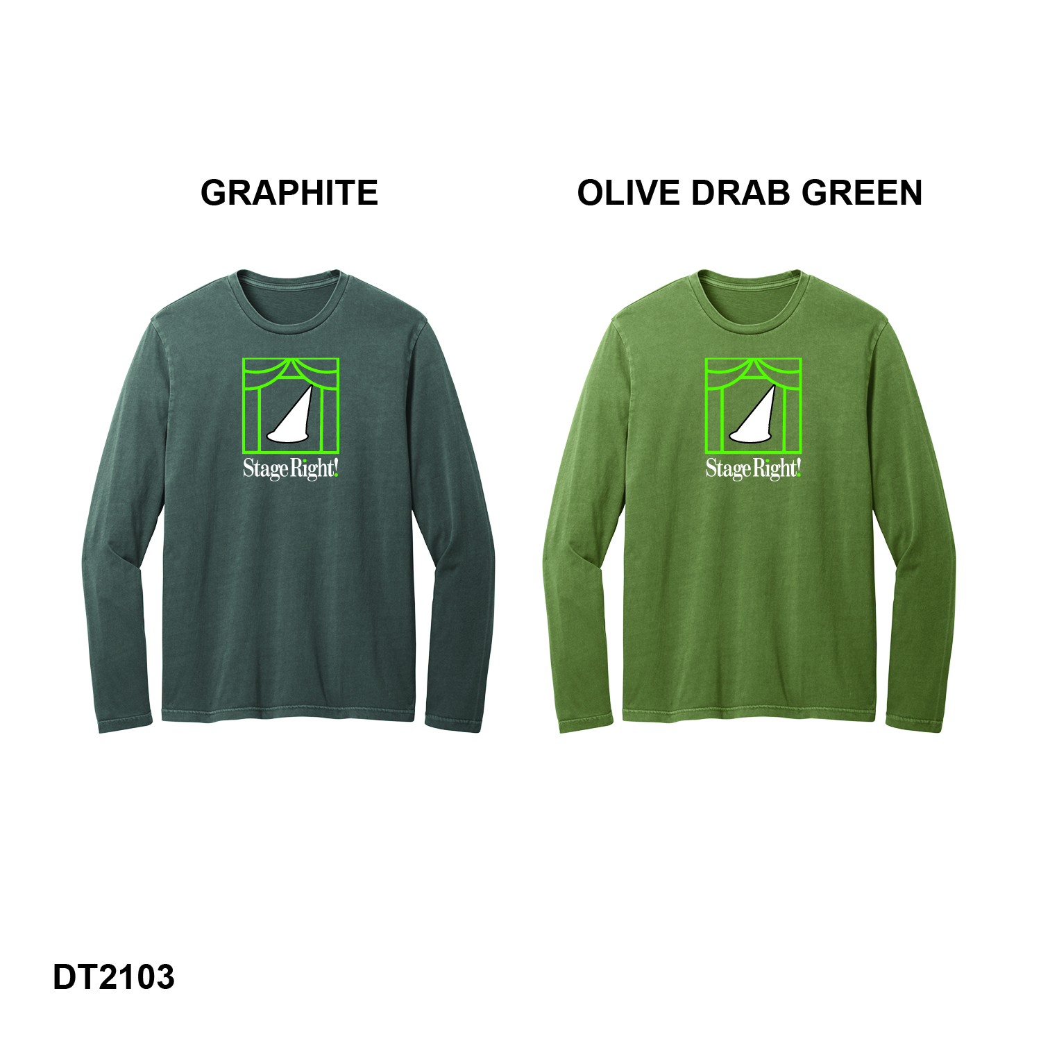 STAGE RIGHT LOGO - District Wash™ Long Sleeve Tee