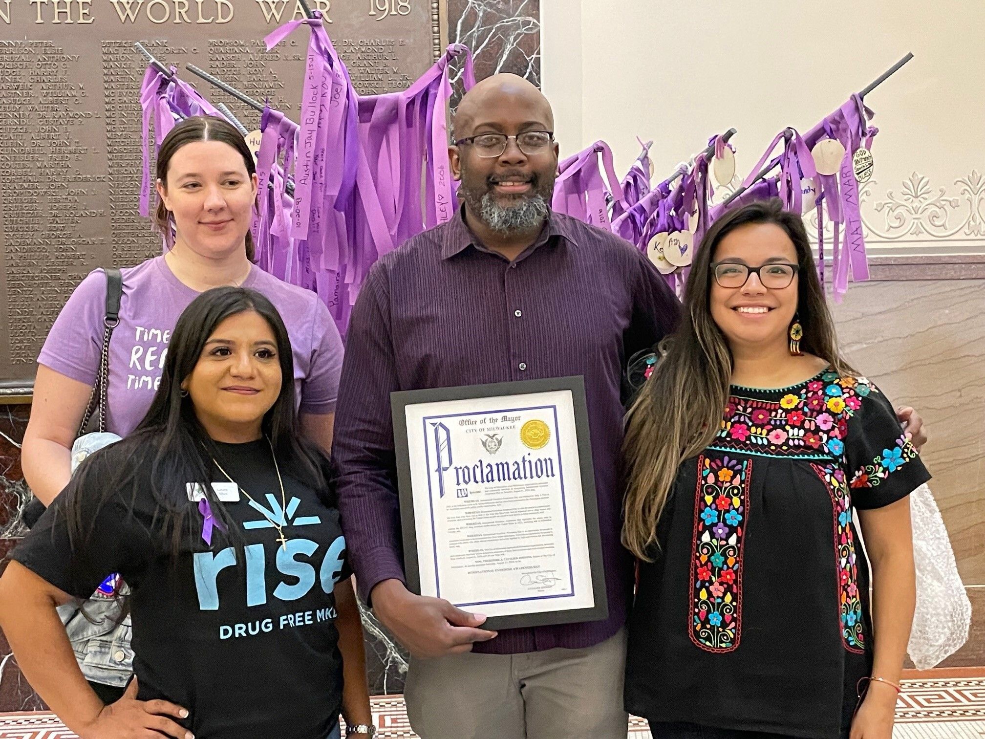 RISE Drug Free MKE partners with City of Milwaukee International Overdose Awareness Day proclamation