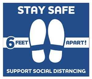 02 - Floor Decal - Stay Safe Support Social Distancing