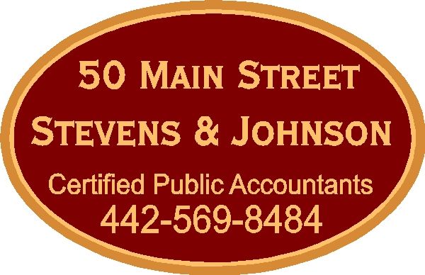 C12035 - Carved and Sandblasted High-Density-Urethane (HDU) Sign for CPA Firm