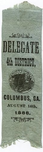 U.S. Congressional 4th District of Georgia Delegate Ribbon, 1888