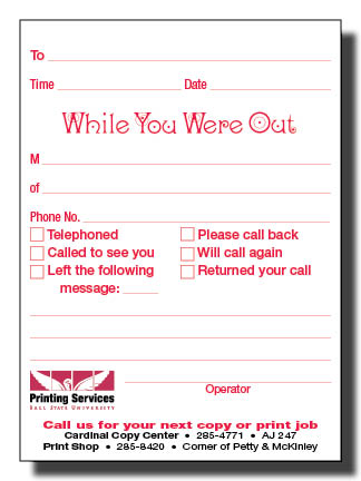 While You Were Out Notepads