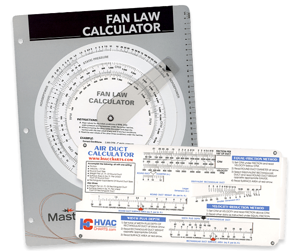 Engineering HVAC Calculating Slide Charts