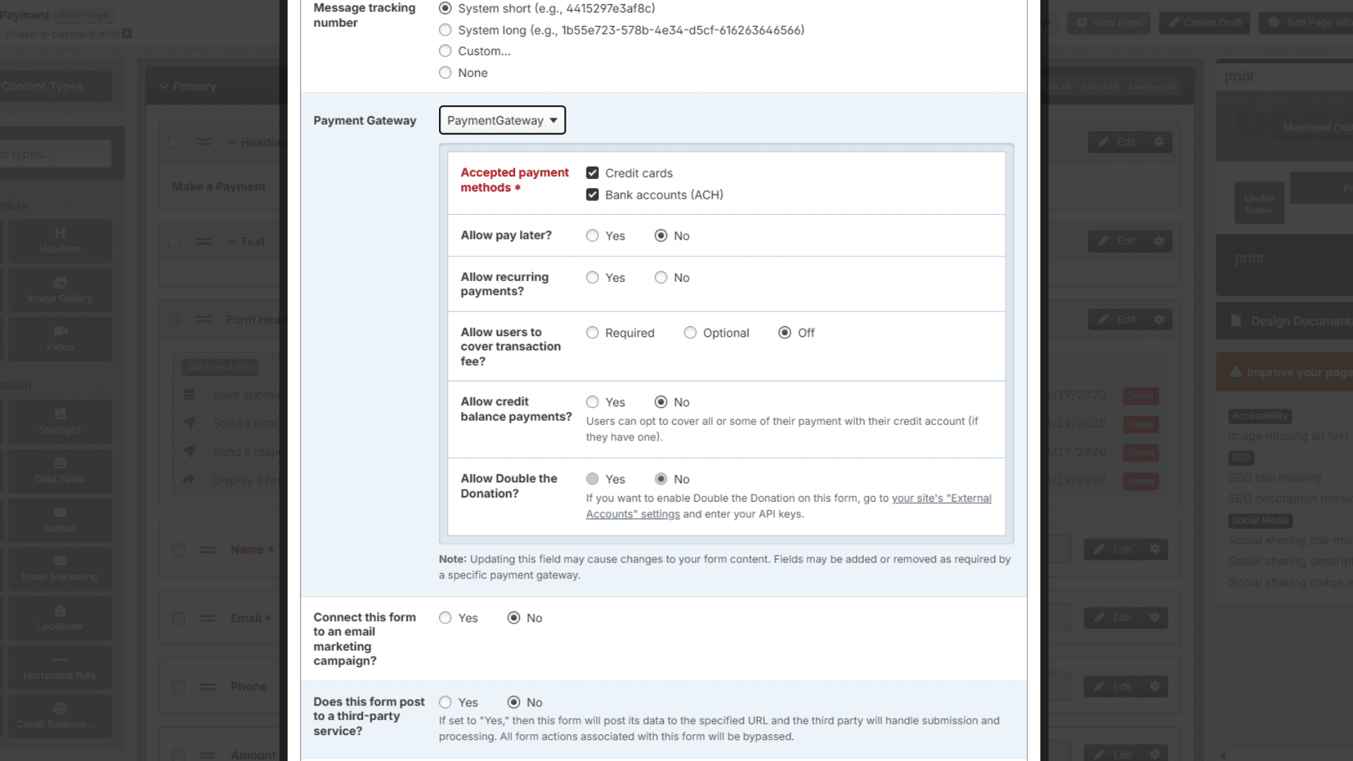 Add a Payment Gateway to a Form