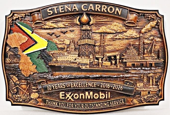 SA28512A - Carved and Sandblasted HDU Sign for "Stena Carron"