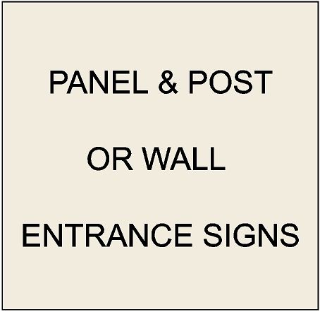 2. - Post-and-Panel & Wall-Mounted Apartment and Condo Entrance Signs