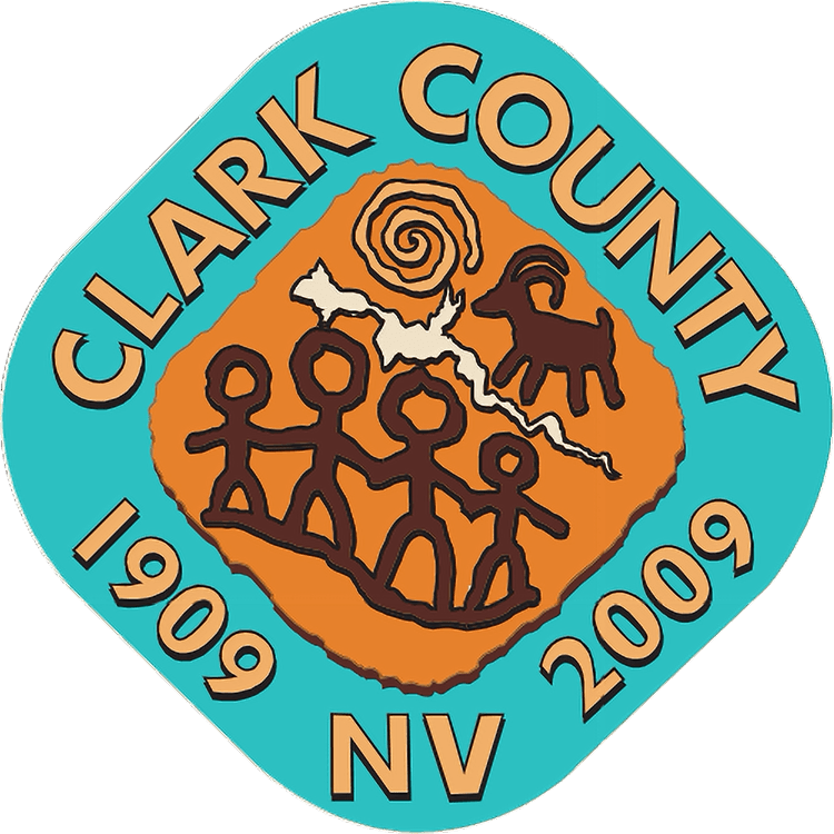 ZP-1182  -  Carved 2.5-D Multi-Level HDU Plaque of the Great Seal / Logo  of Clark County, NV, Featuring  Native American Symbols