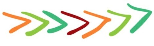 Flavor station arrow logo, custom signs for school café