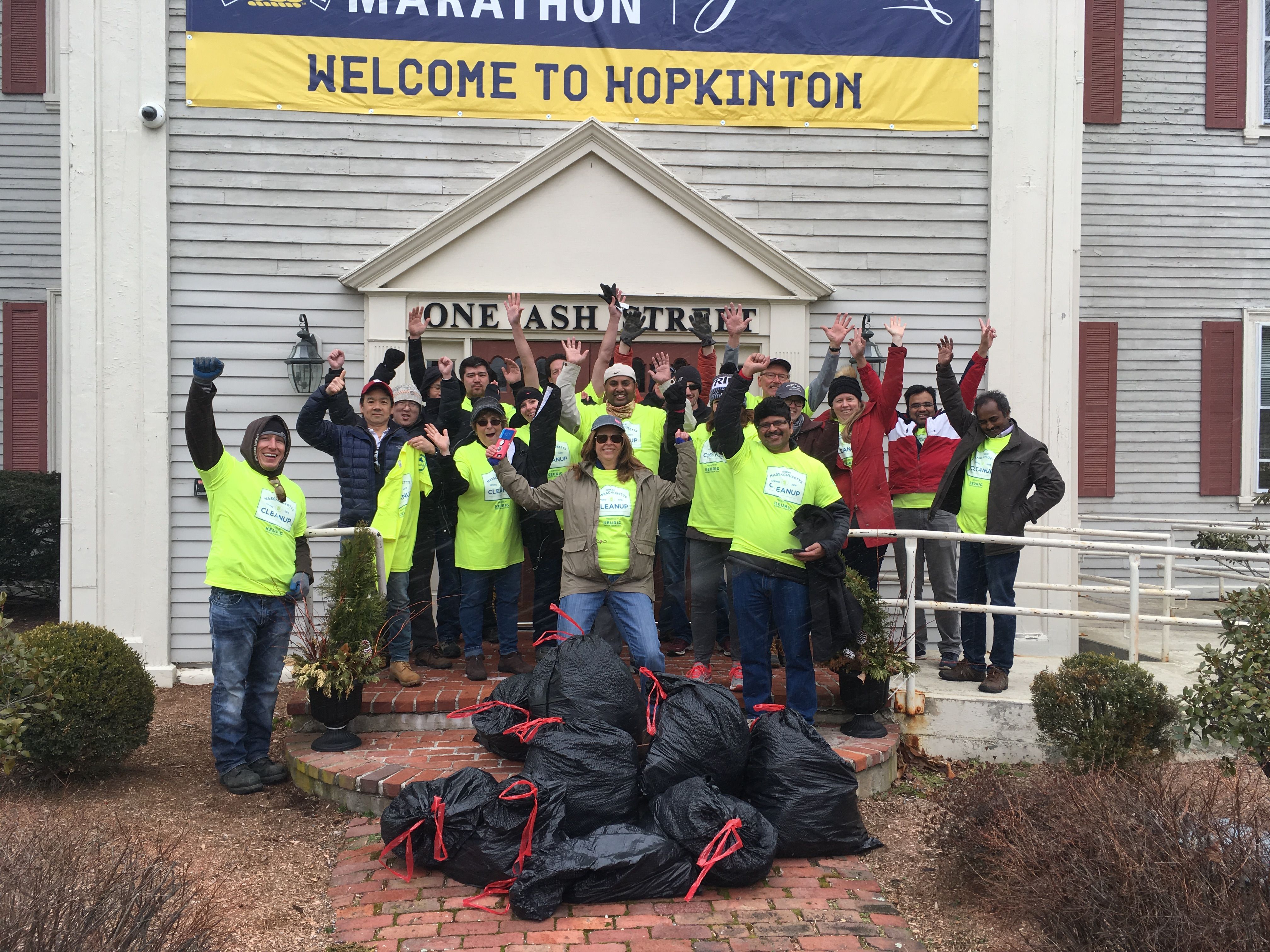 Dell Technologies Volunteers Clean Up Boston Marathon Route