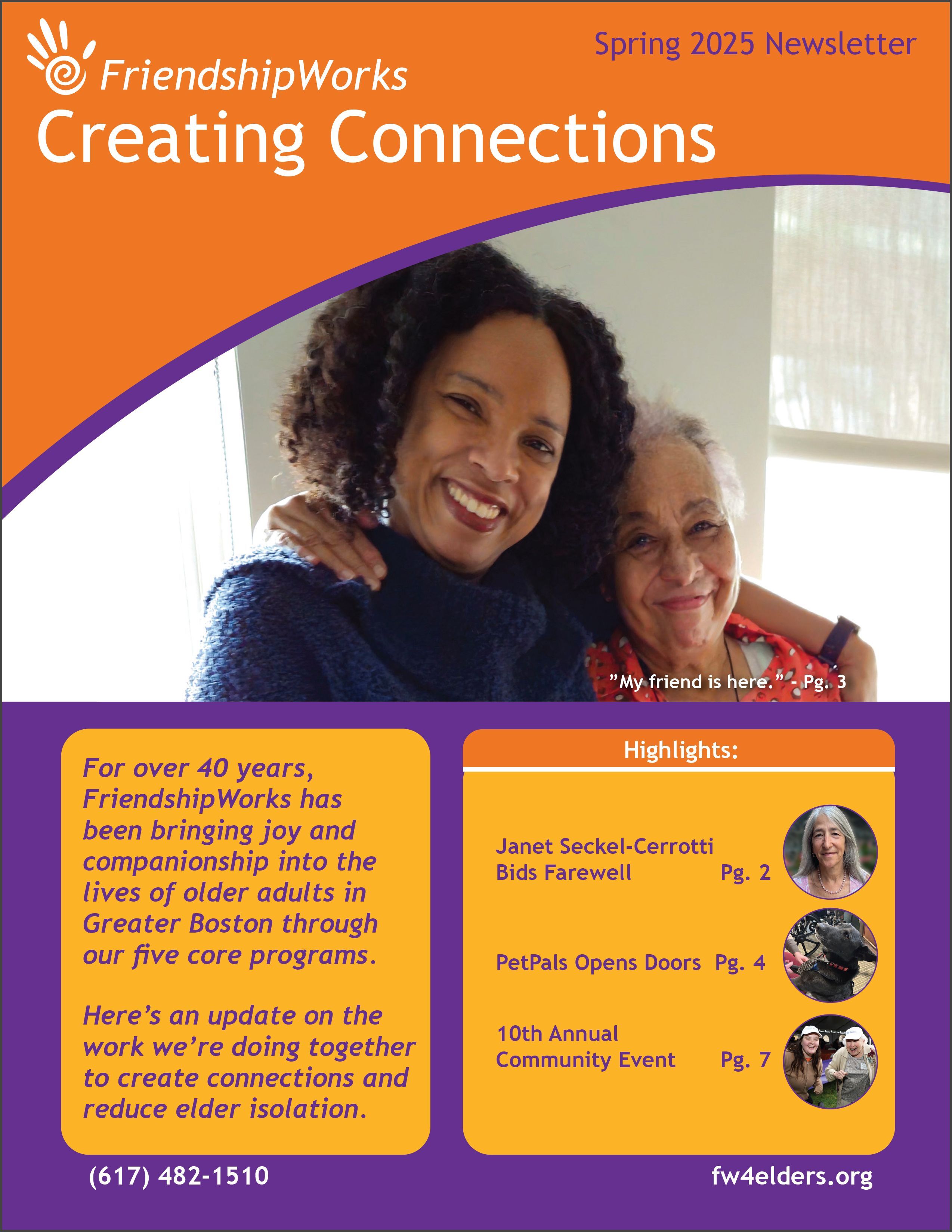 FriendshipWorks Creating Connections Newsletter 2025