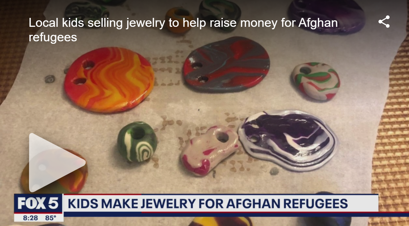 Local kids selling jewelry to help raise money for Afghan refugees