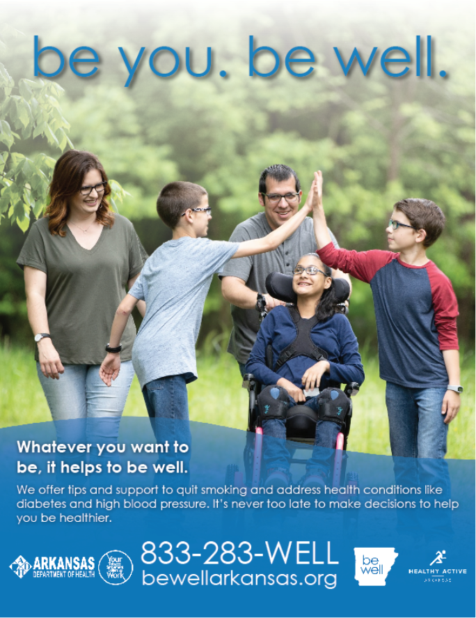 Be Well Family Walking Poster