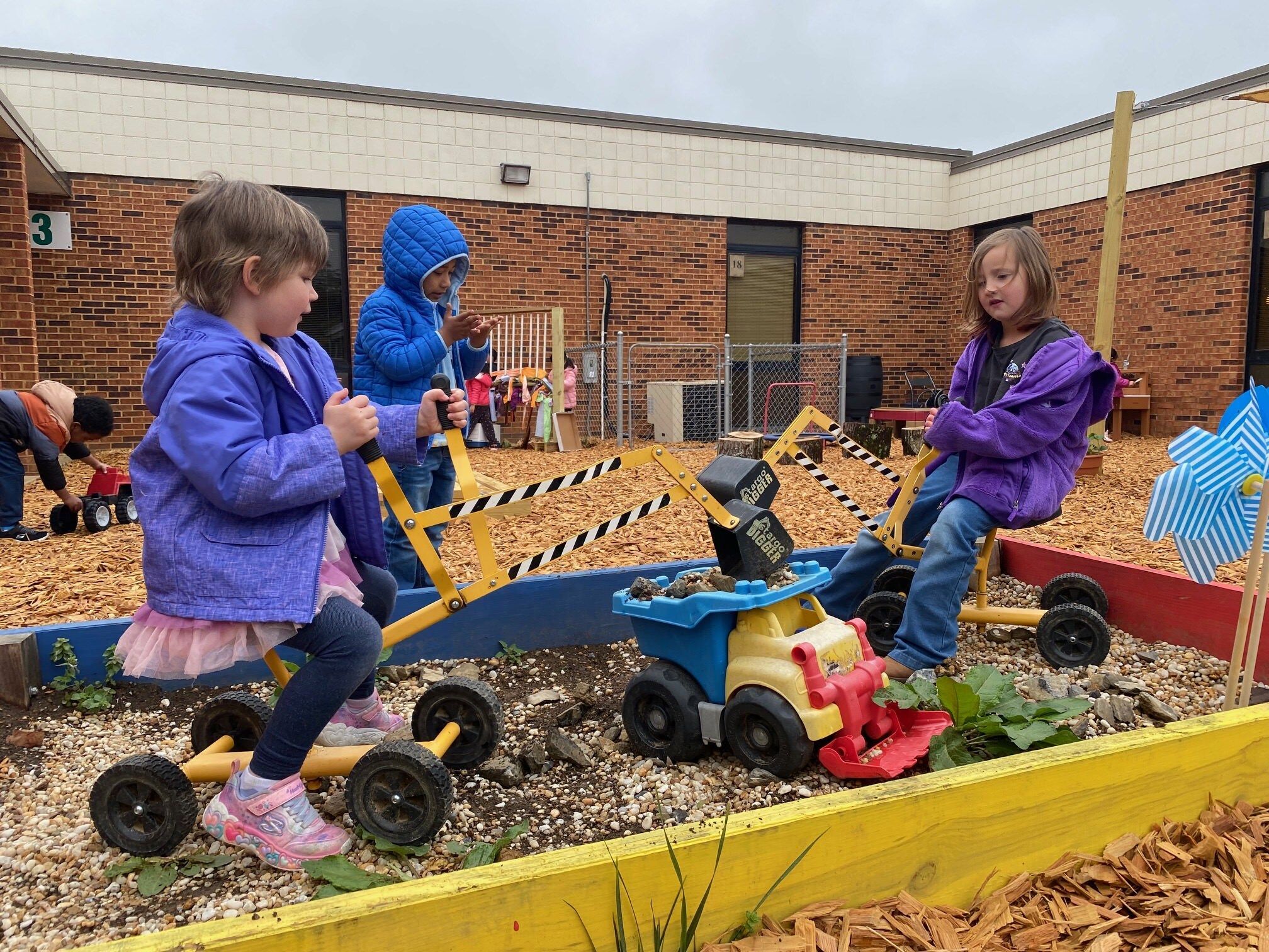 Two students working on a project.