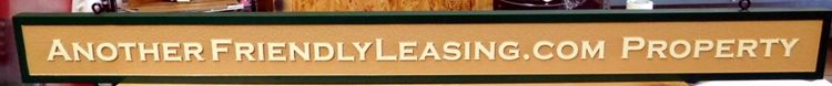 C12480- Carved and Sandblasted HDU Leasing Wall Sign