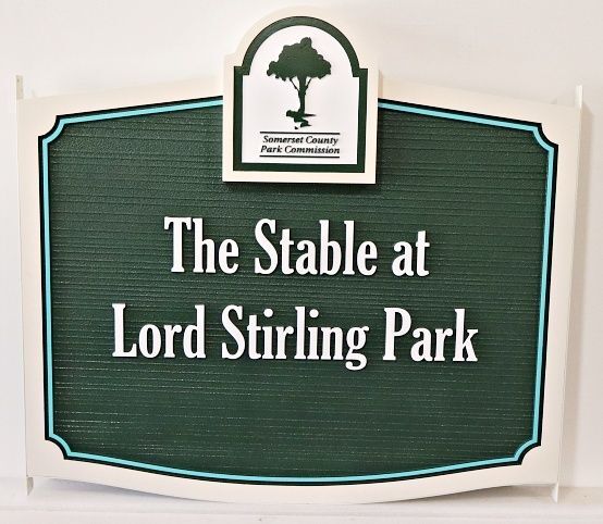 GA16532A - Carved High-Density-Urethane (HDU) Sign for "The Stable at Lord Stirling Park"