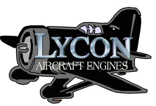 SA28653 - Carved Airplane Sign for "Lycon Aircraft Engines", with Aluminum Facing on Text