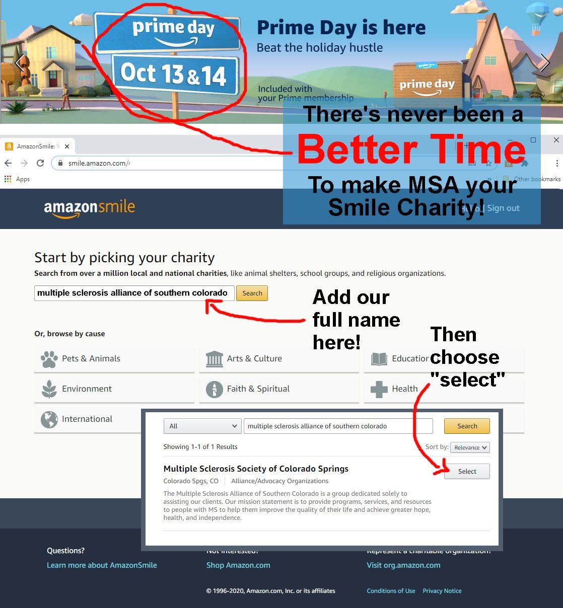 Make Us Your Amazon Charity!