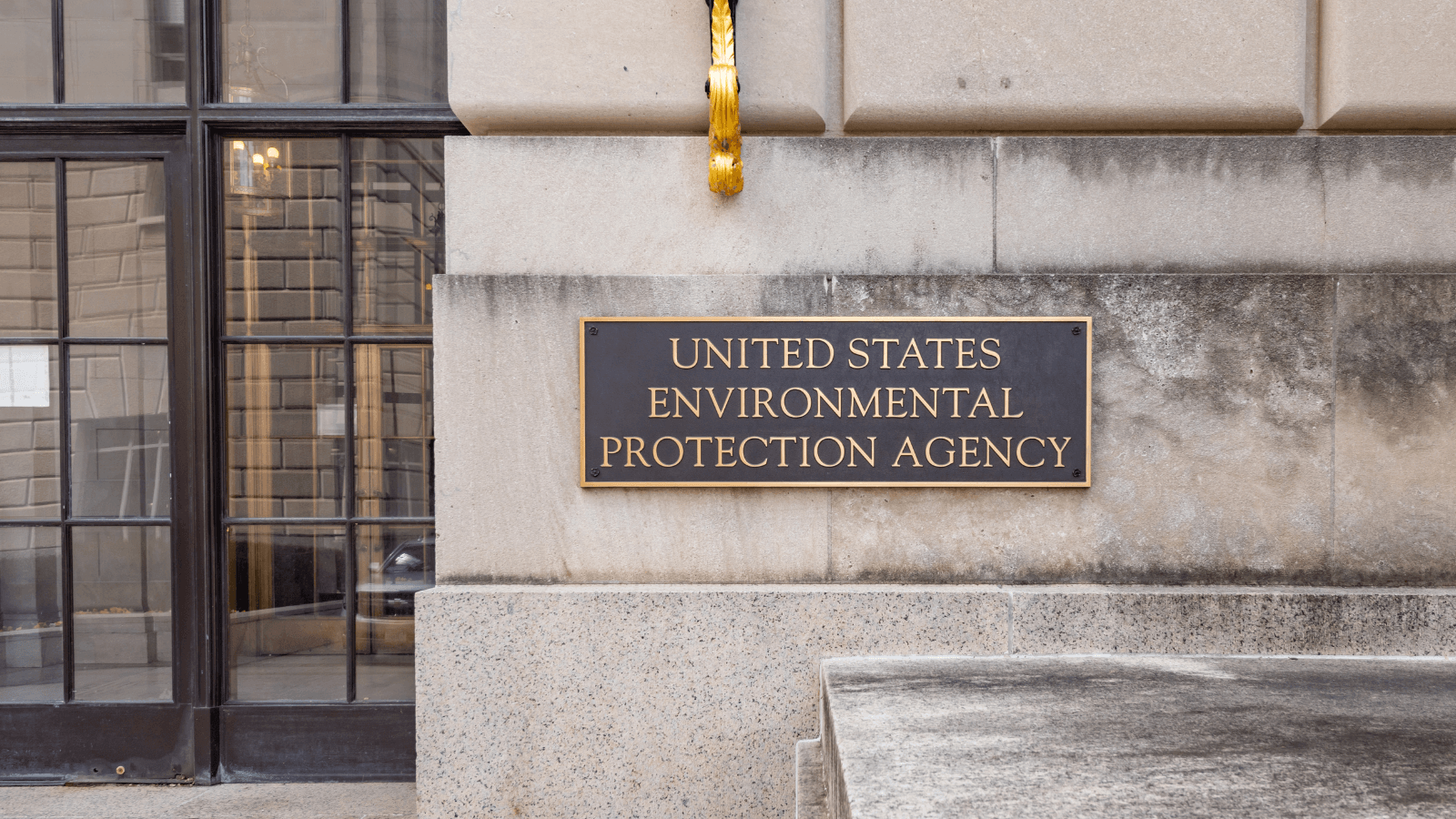 EPA signage on the side of their DC office building