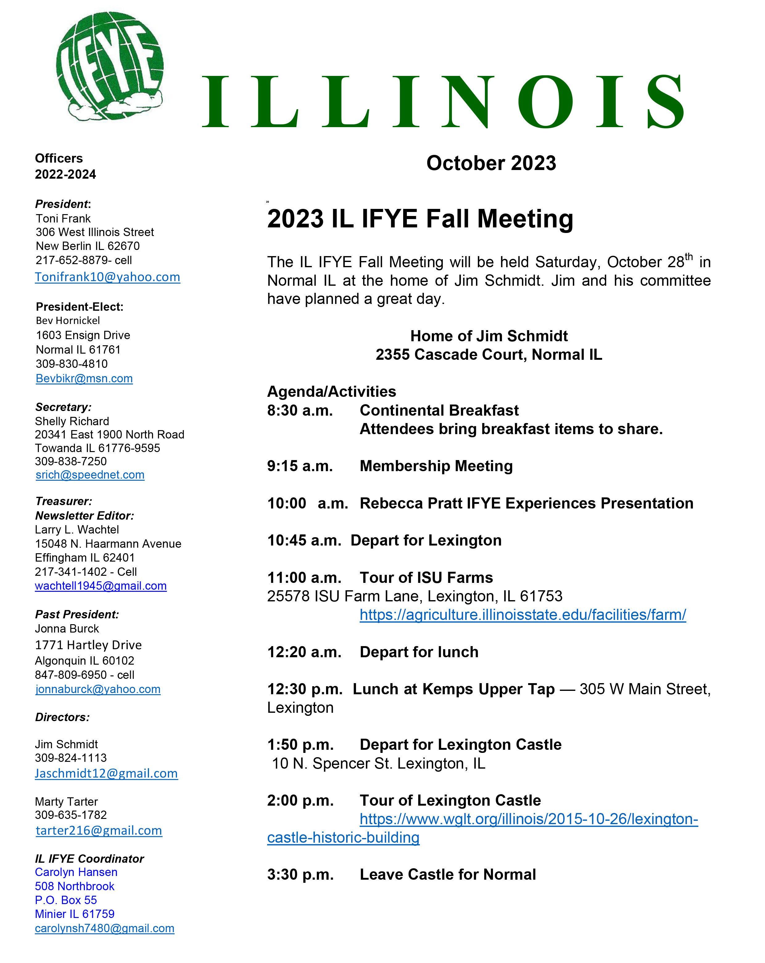 Read the Illinois October 2023 Newsletter