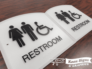 Restroom Signs at Chiron Technology