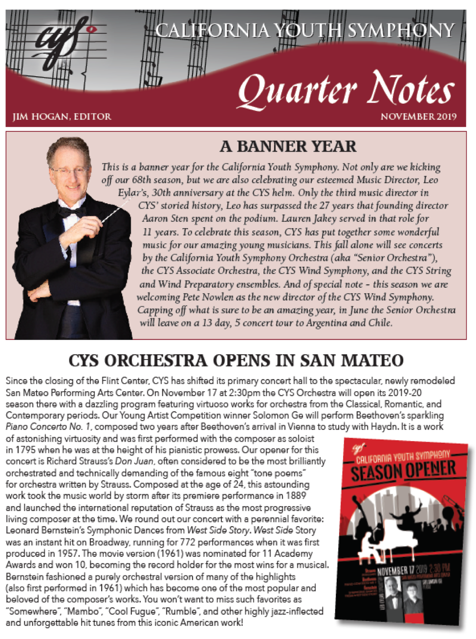 November 2019 Quarter Notes