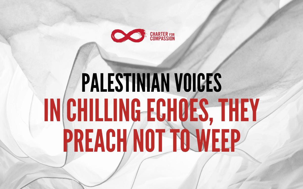 "In chilling echoes, they preach not to weep" by Anonymous
