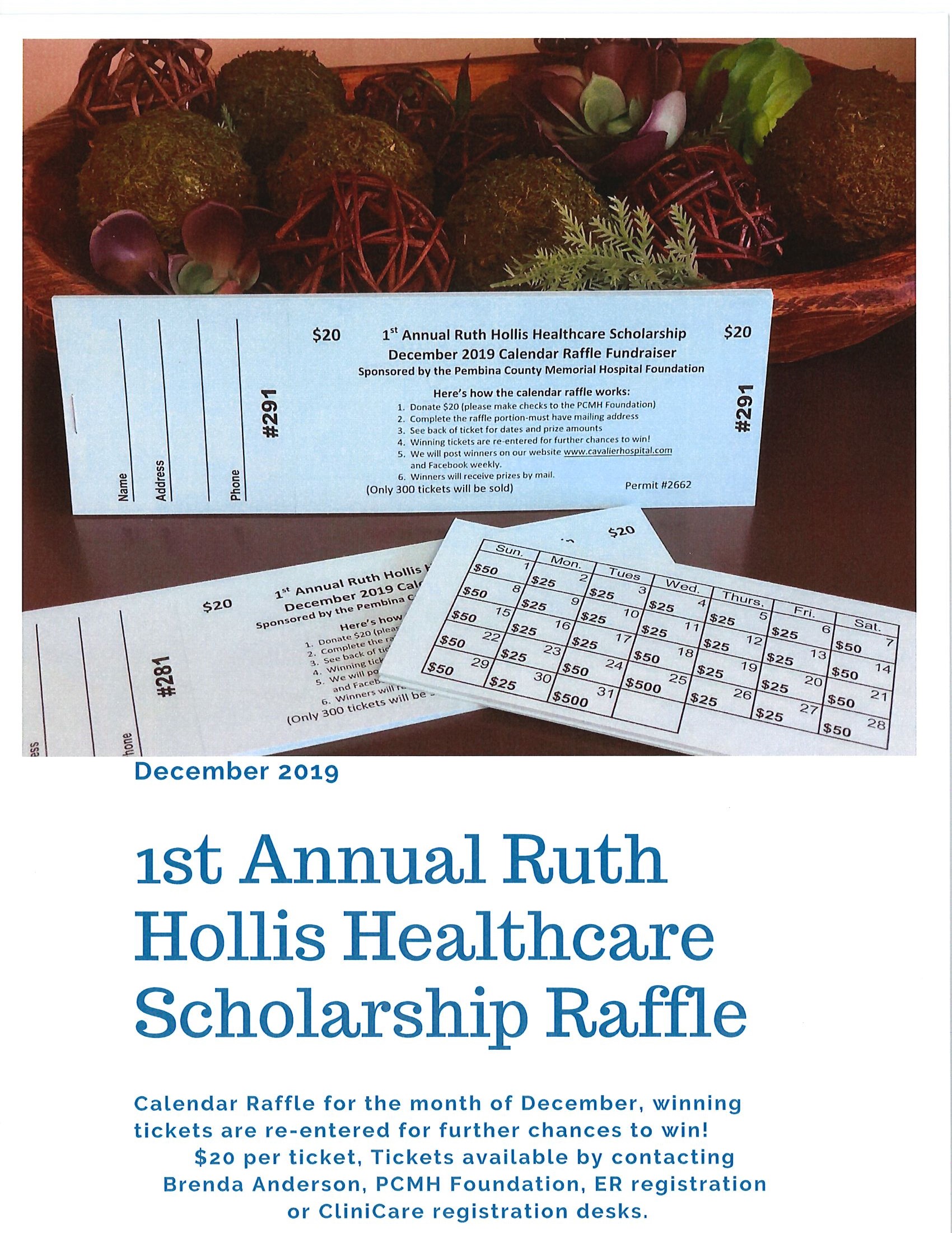 1st Annual Ruth Hollis Healthcare Scholarship Raffle