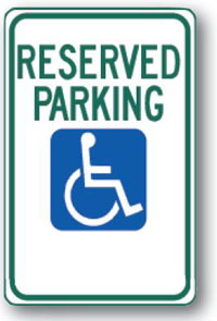 Handicap Reserved Parking-12 inch x 18 inch