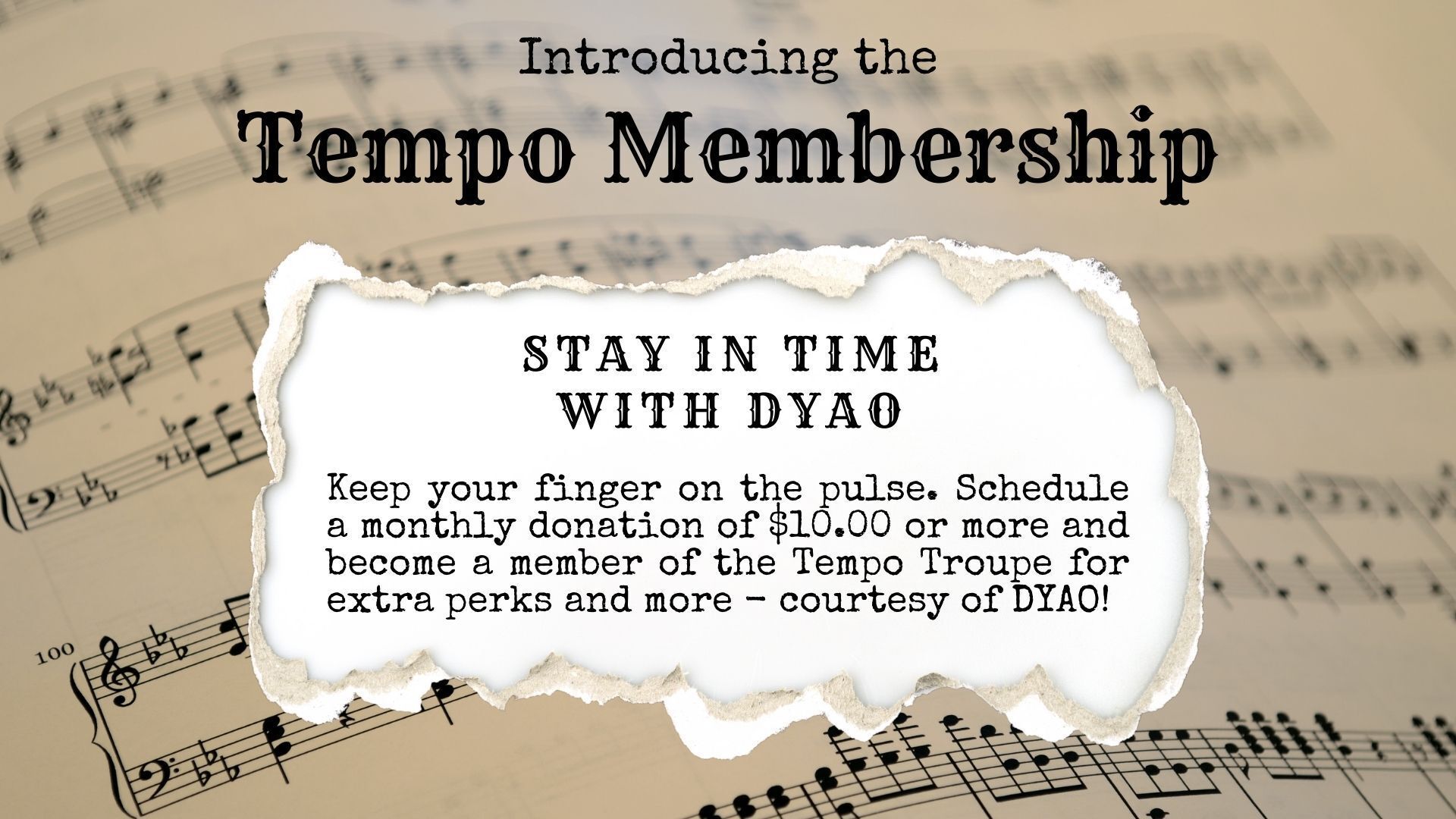 Join the Tempo Troupe!