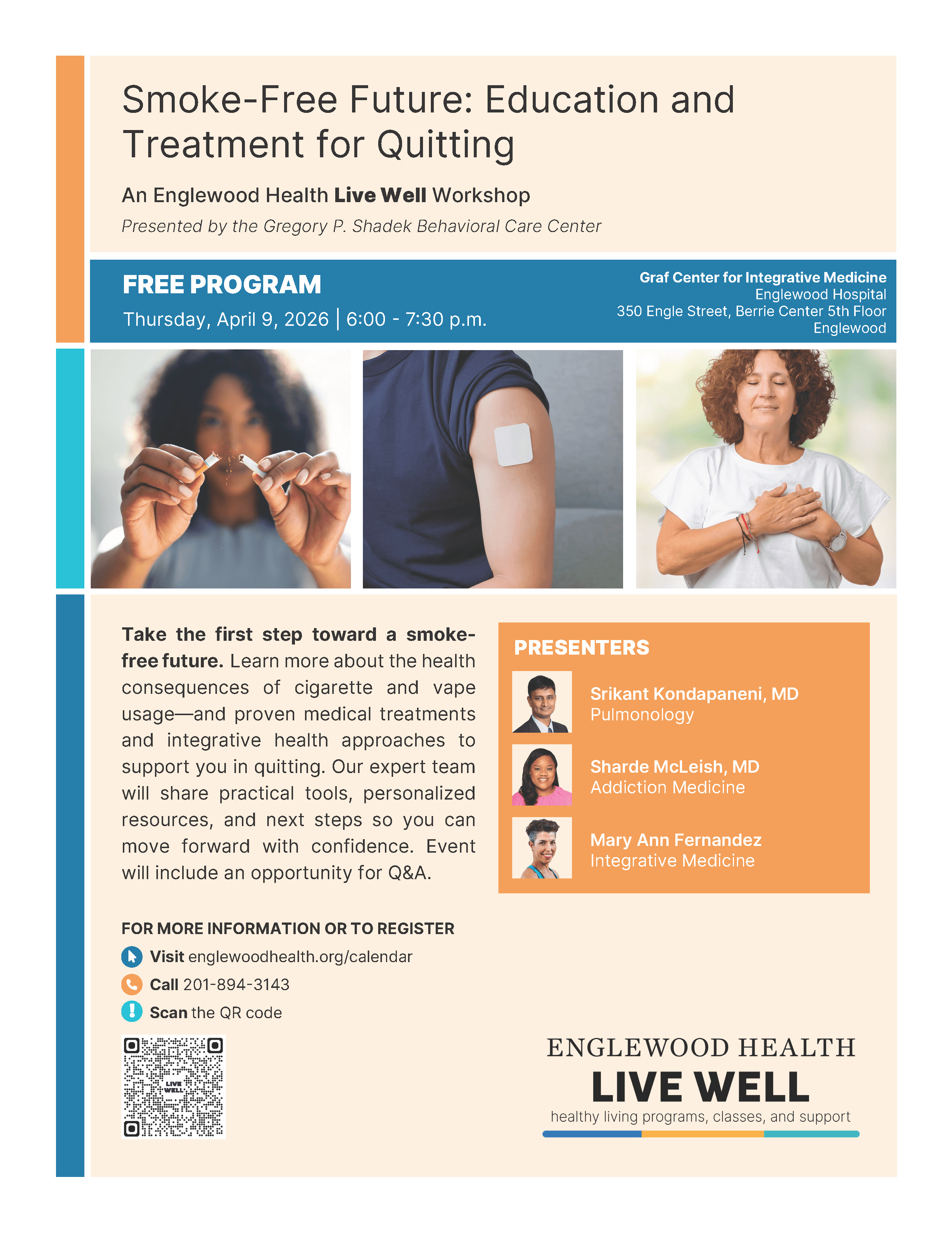 flyer for tobacco cessation event