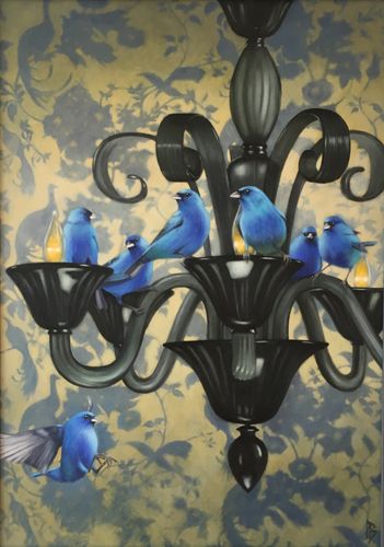 First Place - "Indigo Buntings Consider the Meaning of Wallpaper"